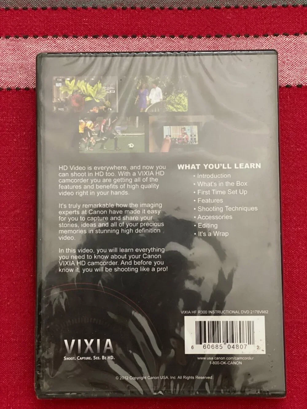 Canon VIXIA HF R300 Instructional Video DVD 2178V982 NEW